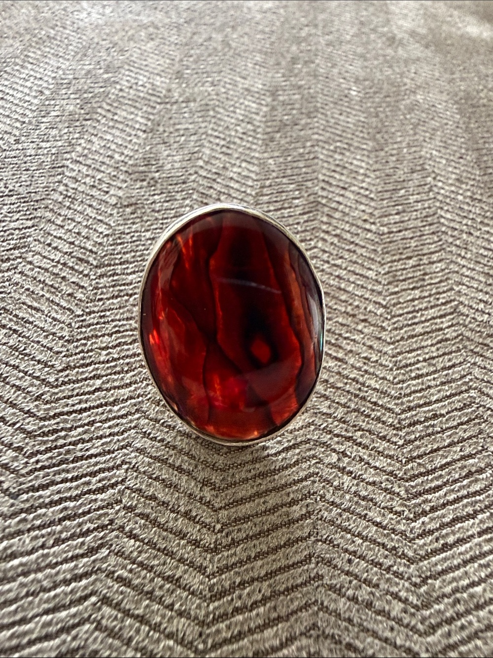 Charles Albert Red Abalone Oval Statement Ring - NEW!